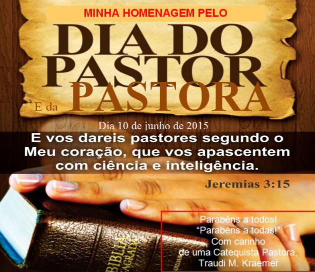 Portal Luteranos | DIA DO PASTOR/DIA DA PASTORA