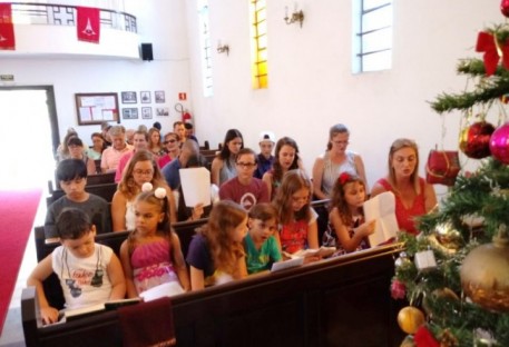 Culto de Natal das Crianças, Jovens e Famílias na Igreja Luterana de Santos/SP