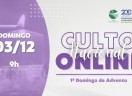 Culto Nacional Online 03/12/2023 - 1º Domingo de Advento