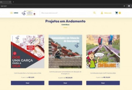 Obra Gustavo Adolfo (OGA) lança site para divulgar ações e apoiar projetos solidários